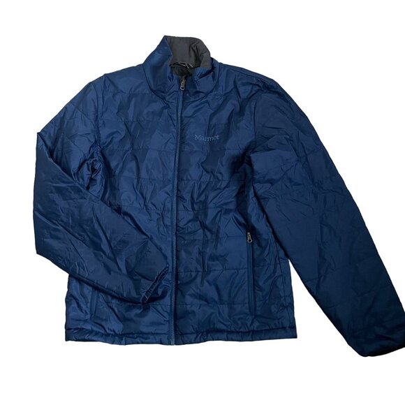 Marmot Full Zip Lightweight Jacket Men's Size Small Navy Blue Outdoor Winter Wor